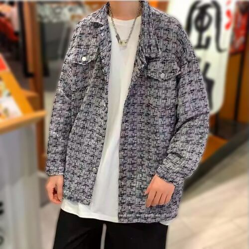 チェックデザイン フラップポケットジャケット LB1063