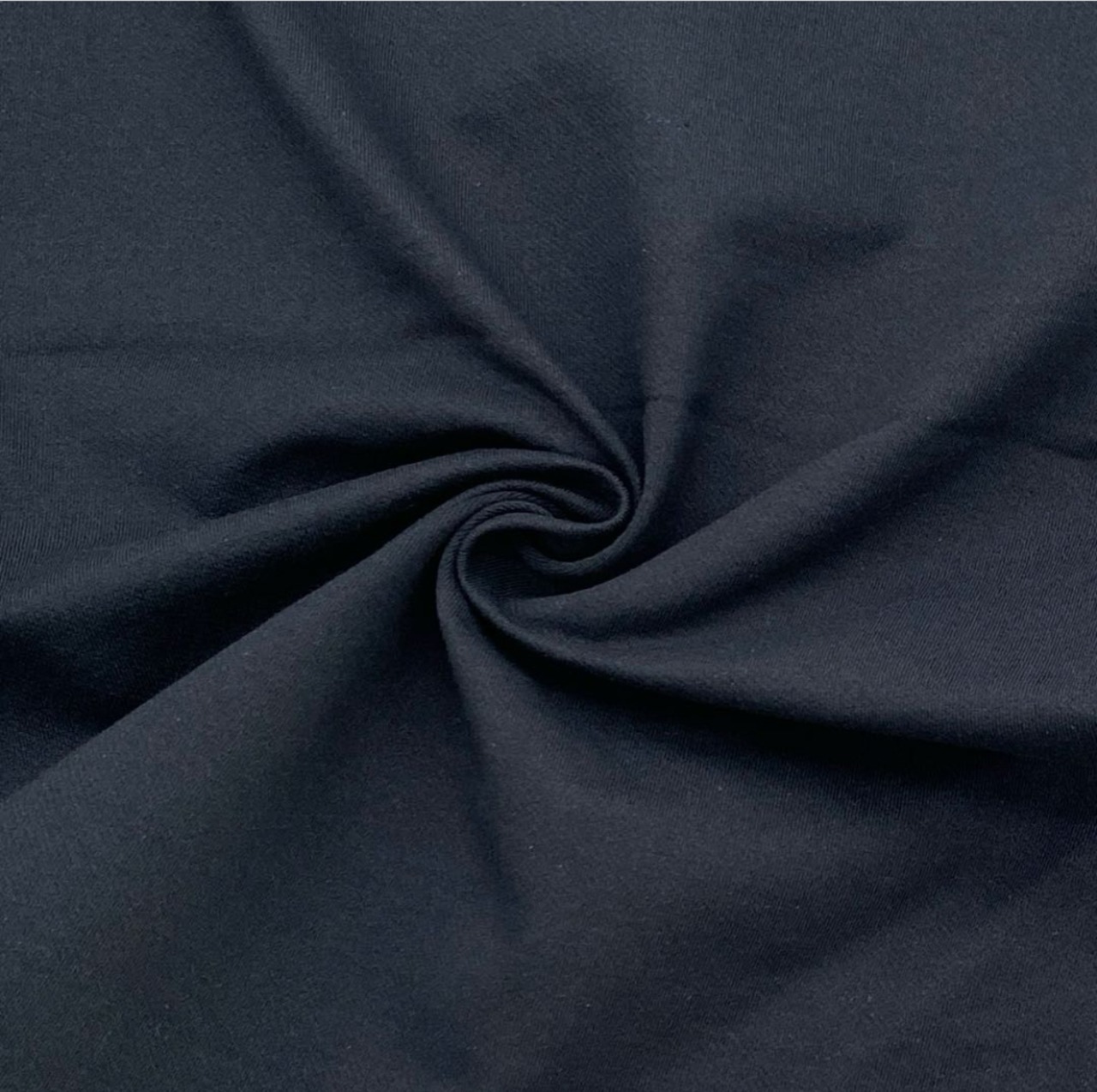 ★NO274◆2m◆綿100％ど詰めミニ裏毛ニット生地◆ネイビーブラック
