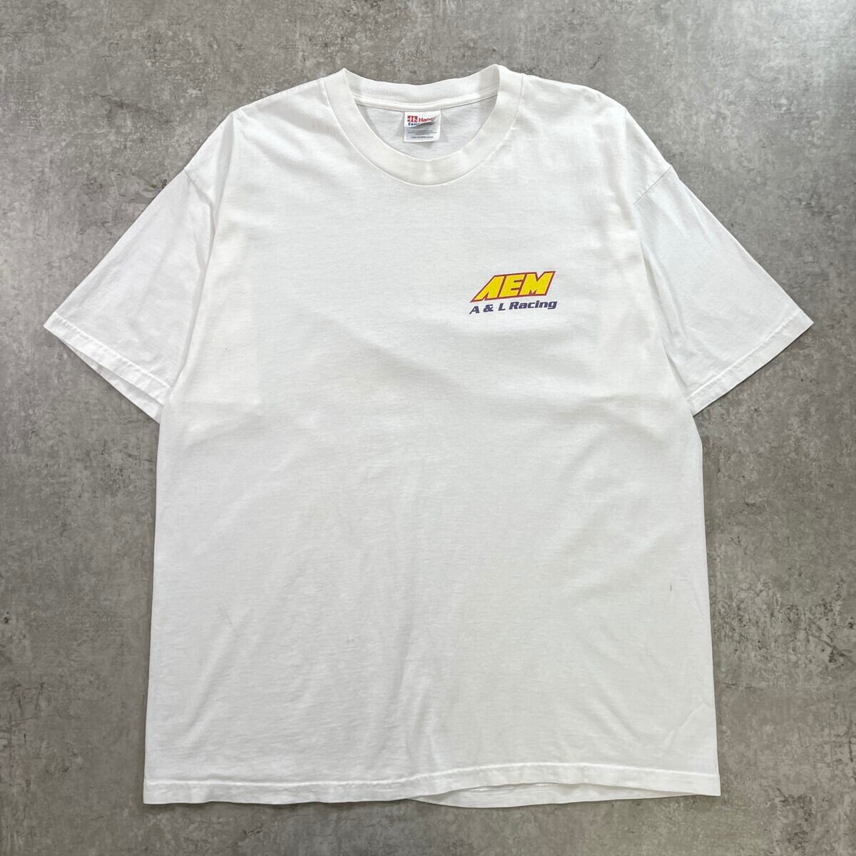00年代 AEM A&L Racing カーレース プリントTシャツ メンズXL 古着 00s