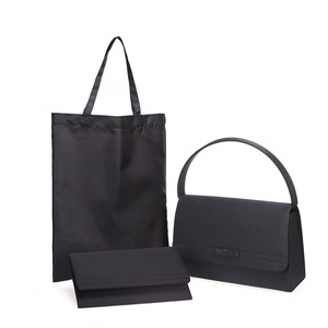 【努力特価】[NAACCI] サブバッグ フォーマルバッグ 冠婚葬祭 慶弔両用 喪服 お葬式 葬儀 入園式 結婚式 礼装用 葬式 卒業式 バッグ 防水生地 大きめ フリンジ付き レディース シンプル ブラック 女性