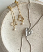 S I U R | nuance heart tie necklace _ 316L