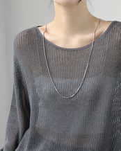Oversized drop shoulder sheer knit L0147