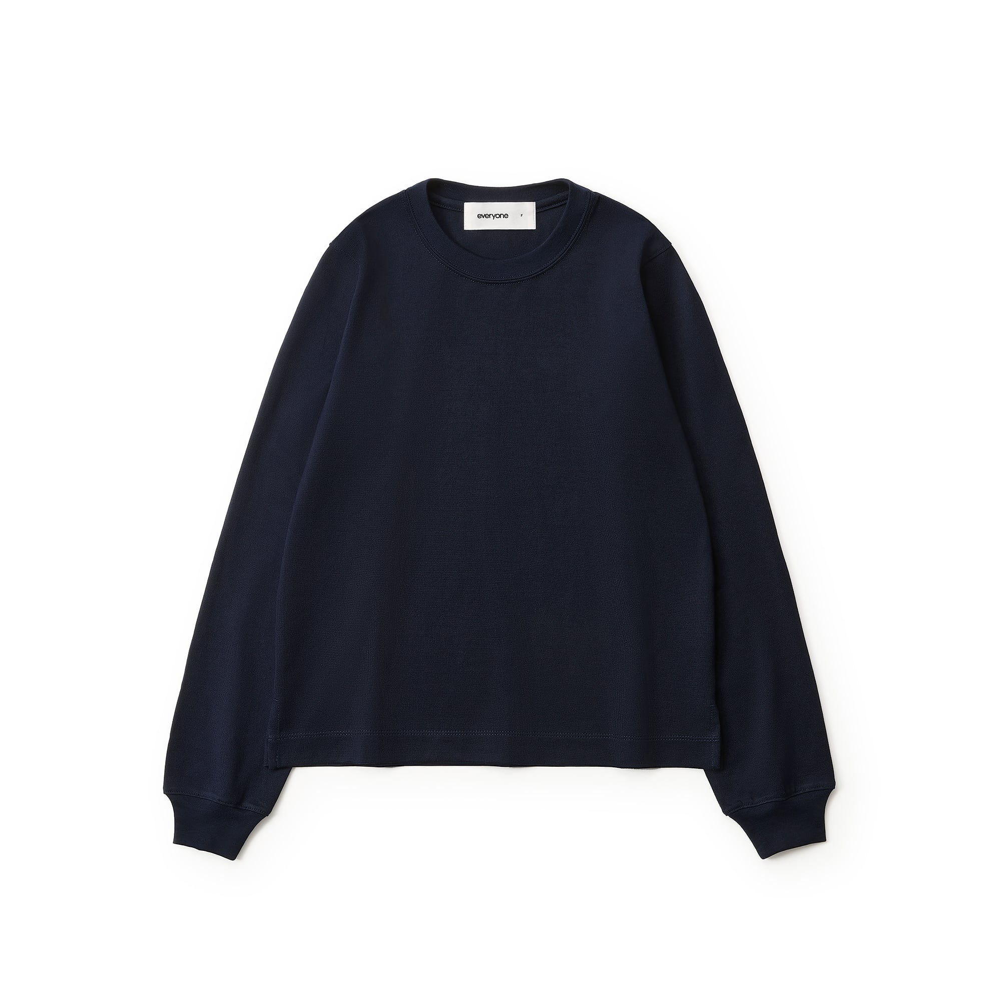 everyone ネイビー　長袖　カットソー　ロンTj30000 Mサイズ everyone rich cotton long sleeve tee shirt (NAVY) | everyone