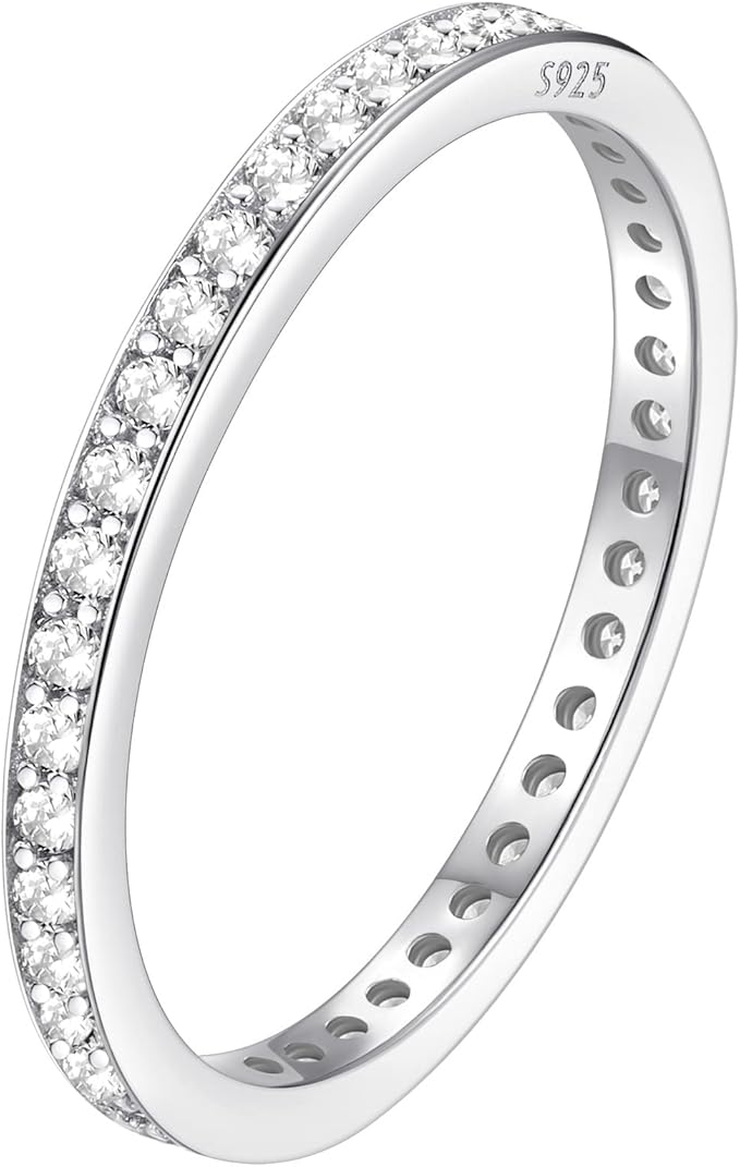 FindChic] ジルコニア 指輪 エタニティ リング シルバー925 レディース