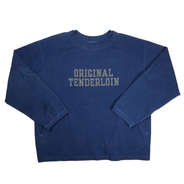 Size【L】 TENDERLOIN テンダーロイン MOSS STITCH SWEAT BLUE クルー