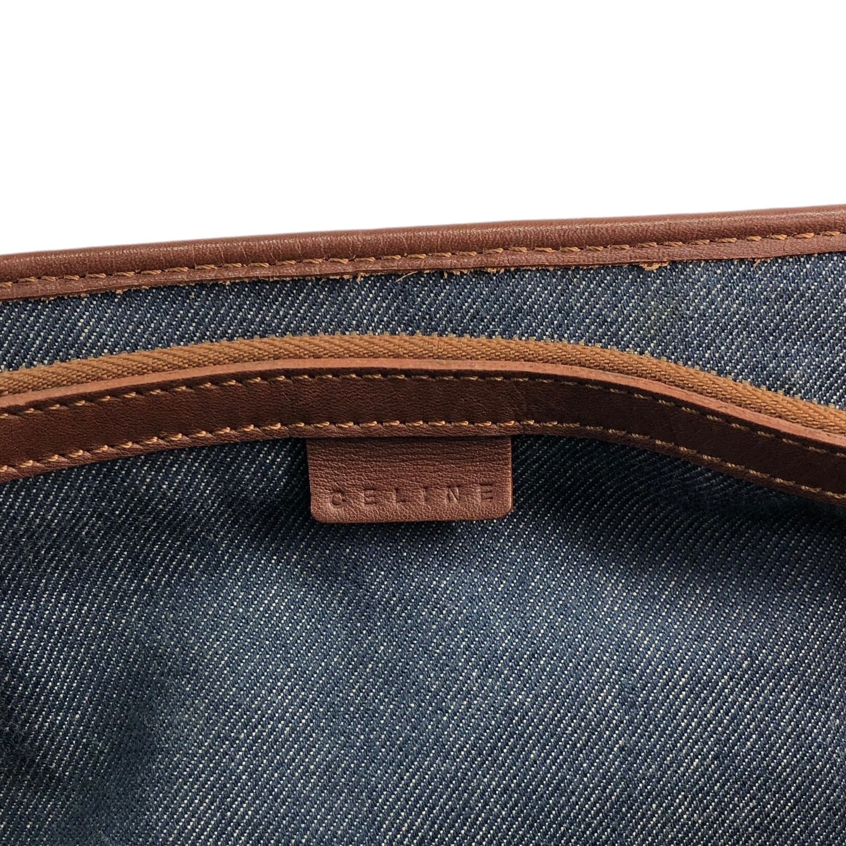 CELINE セリーヌ パリマカダム ハンドバッグ インディゴ デニム CELINE セリーヌ パリマカダム ハンドバッグ インディゴ デニム