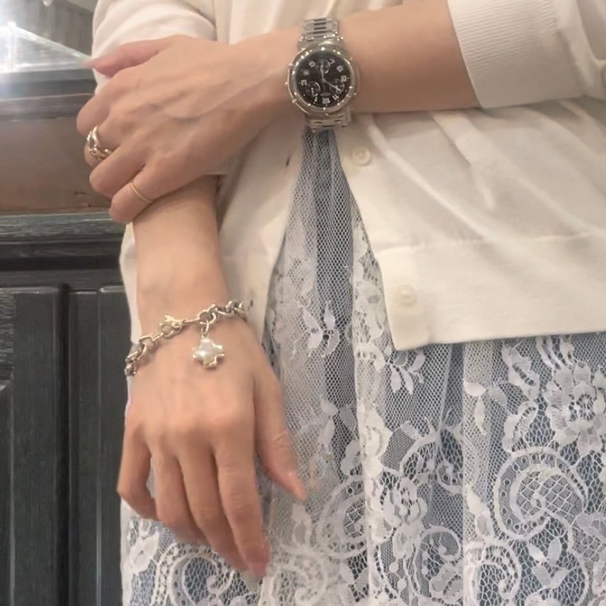 TIFFANY&CO.】2672 ティファニー ローマンクロスチャーム ブレスレット