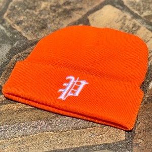 Old P Logo Beanie 【ORG✖︎WHT】