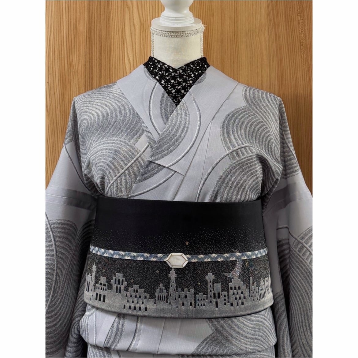 新品】撫松庵 東レ セオアルファ浴衣〜枯山水(紫水晶色)〜 | きもの楸
