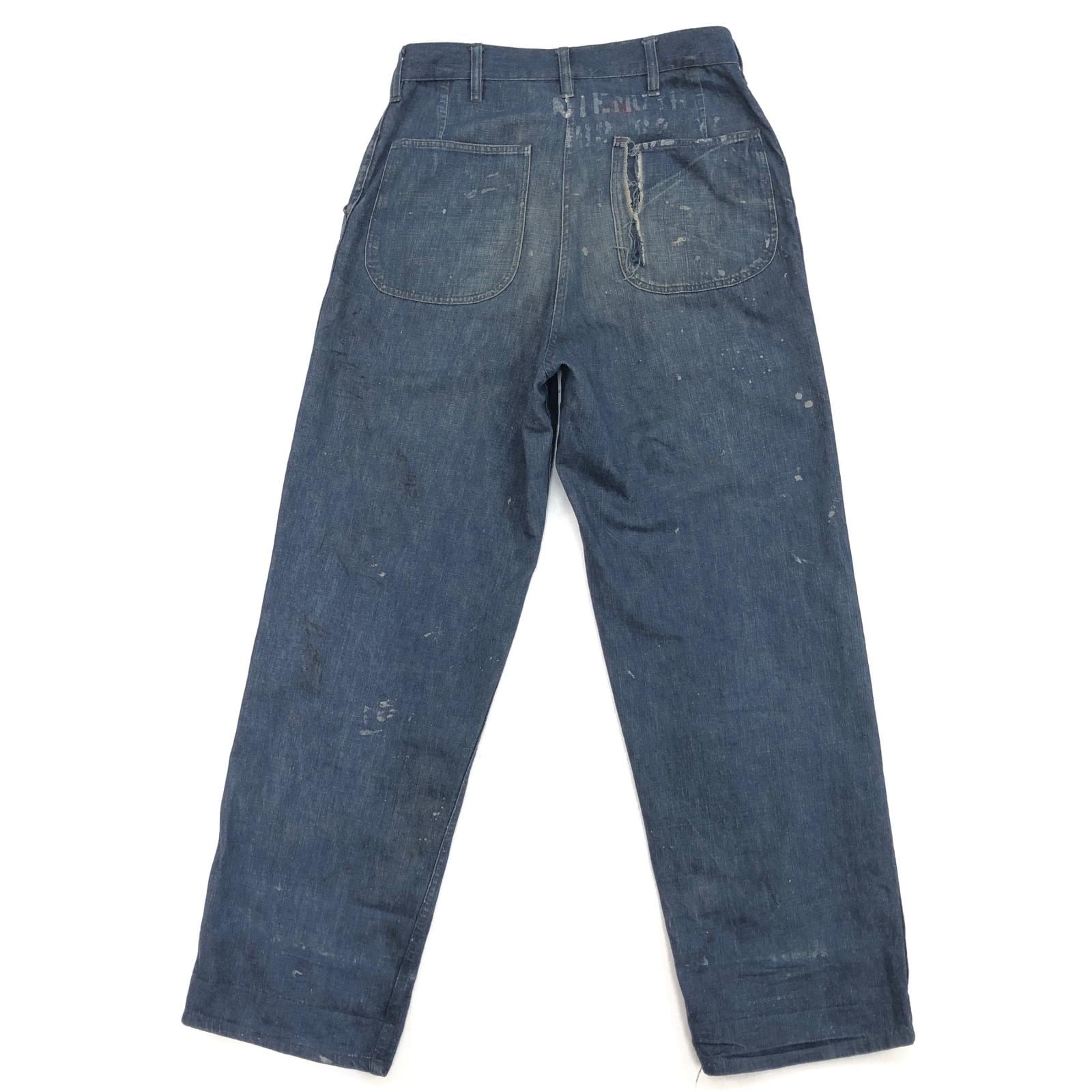 U.S.NAVY M-45 40- 50年代 デニム トラウザーズ デニム パンツ デニム