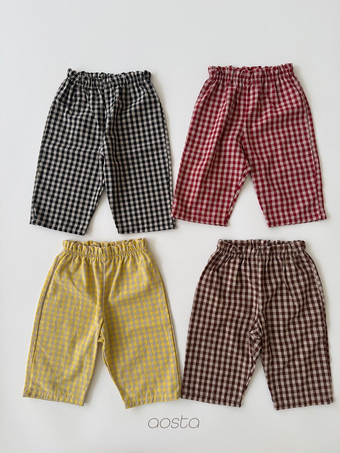 caramel check pants【aosta】※10月上旬〜中旬発送予定