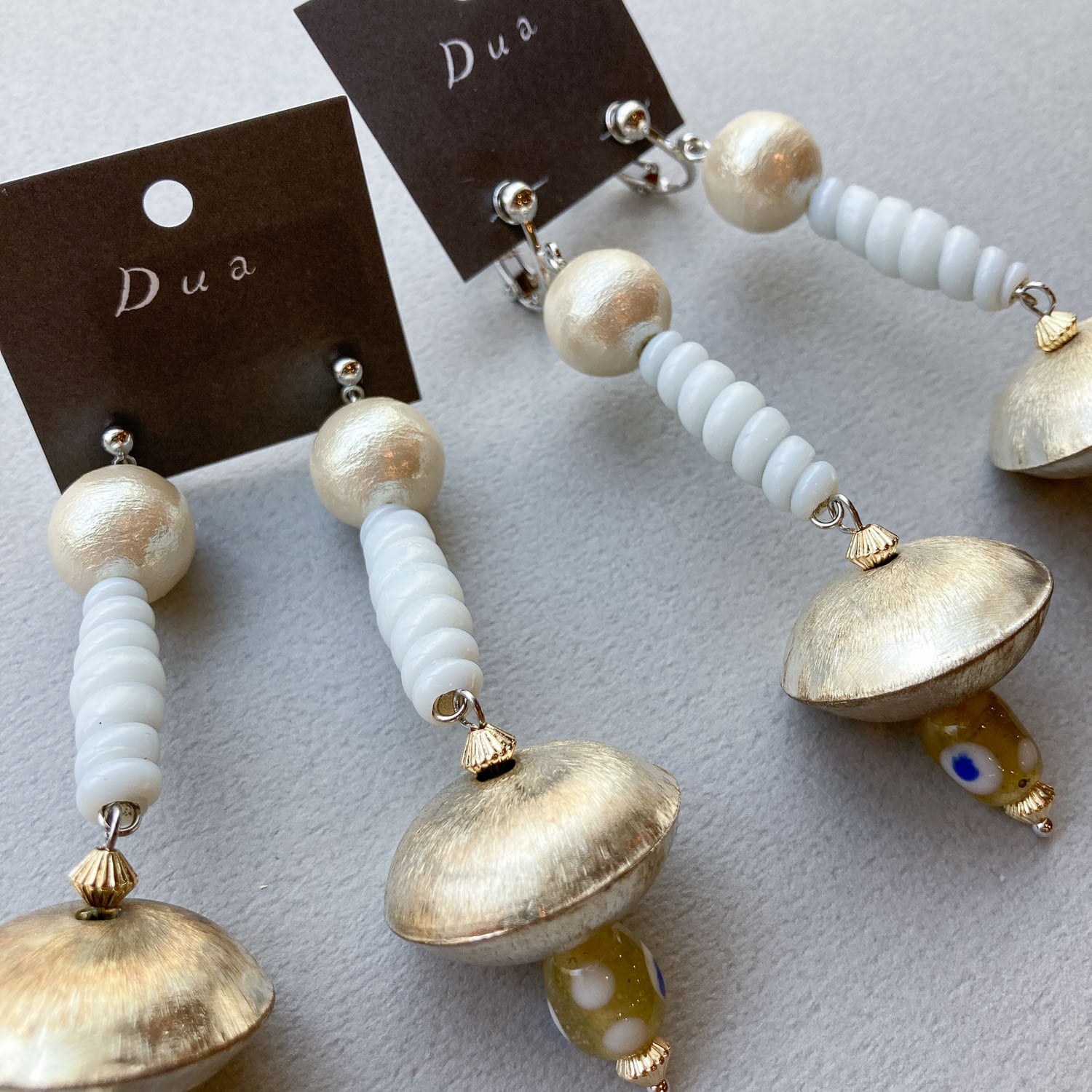ぐるぐるマカロニUFO〈ピアス/イヤリング〉 | Dua-アクセサリーパーツ
