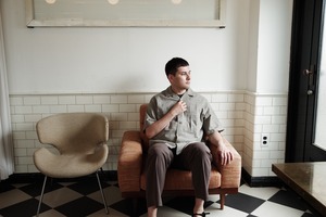 Nepped Check Open Collar Shirt