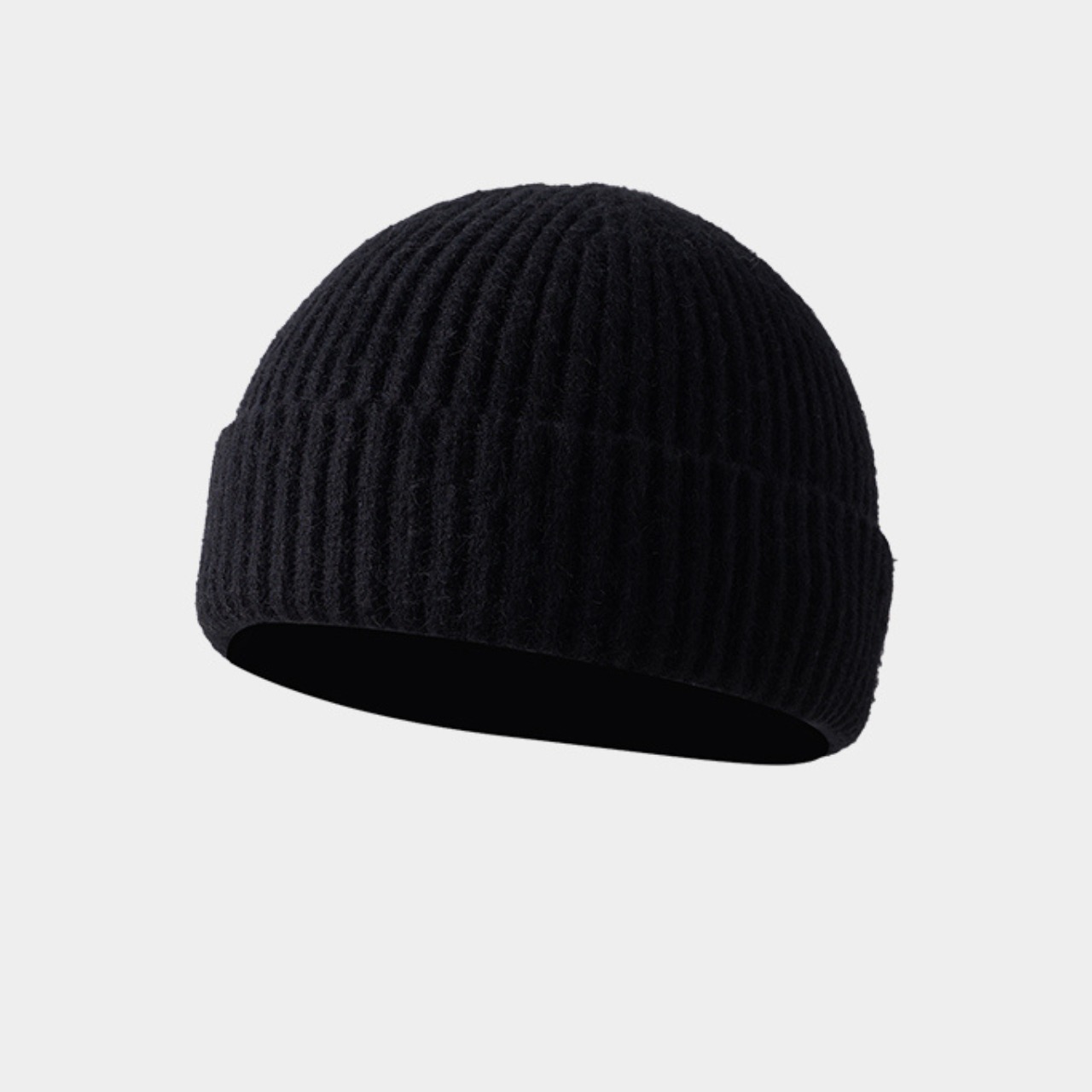 リブ編みロールアップニット帽 af0151
