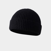 リブ編みロールアップニット帽 af0151