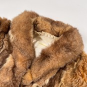 ニュージーランド製 TRIAD FURS Taumarunui 本毛皮 リアルファー コート ジャケット ブラウン系/レディース/毛皮/ファー