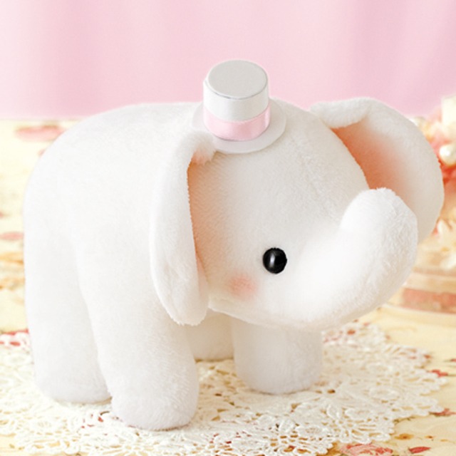 ウェルカム ぞうさん ホワイト 手作りキットボア生地カット済み 結婚式 ウェルカムドール 白い象のぬいぐるみ 幸せデリバリー ギフト 結婚式 アイテム 手芸用品の通販