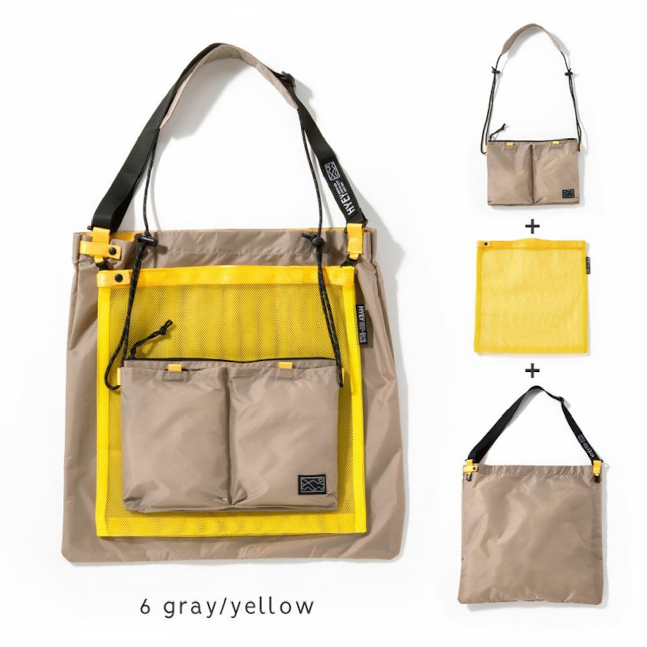 HYEY TRIO BAG トリオバッグ HTB 3WAY ショルダーバッグ メッシュ サコッシュ