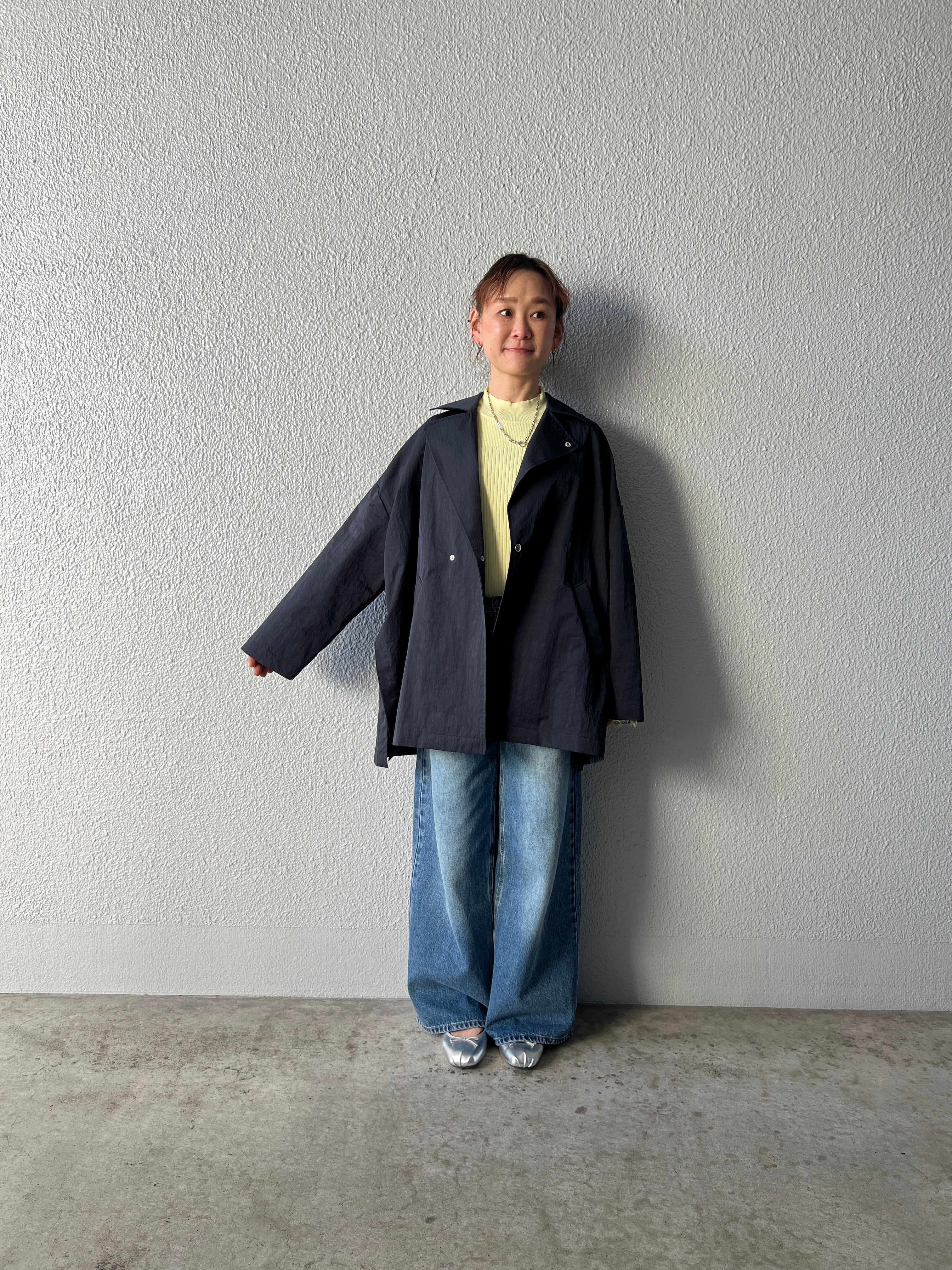 【LEMELANGE】オーバーサイズショートトレンチ　8613901