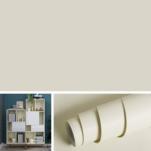 【在庫のみ】Livelynine リメイクシート ベージュ 壁紙シール 無地 はがせる壁紙 防水シート 40CMx2M キッチン カッティングシート リビング 接着剤付き インテリアシール 家具 張り紙 テーブル 家具
