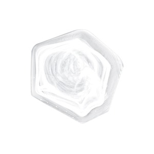 吉沼硝子 ガラス プレート 皿 変形 六角形 多角形 約12cm 白 YSM-YD1-PLTSI
