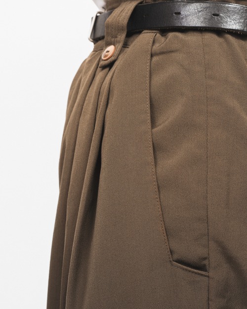 [1990's] "SEXY SEXY WOMAN” Polyester Viscose 3-Tuck Trousers (Made in Italy)　