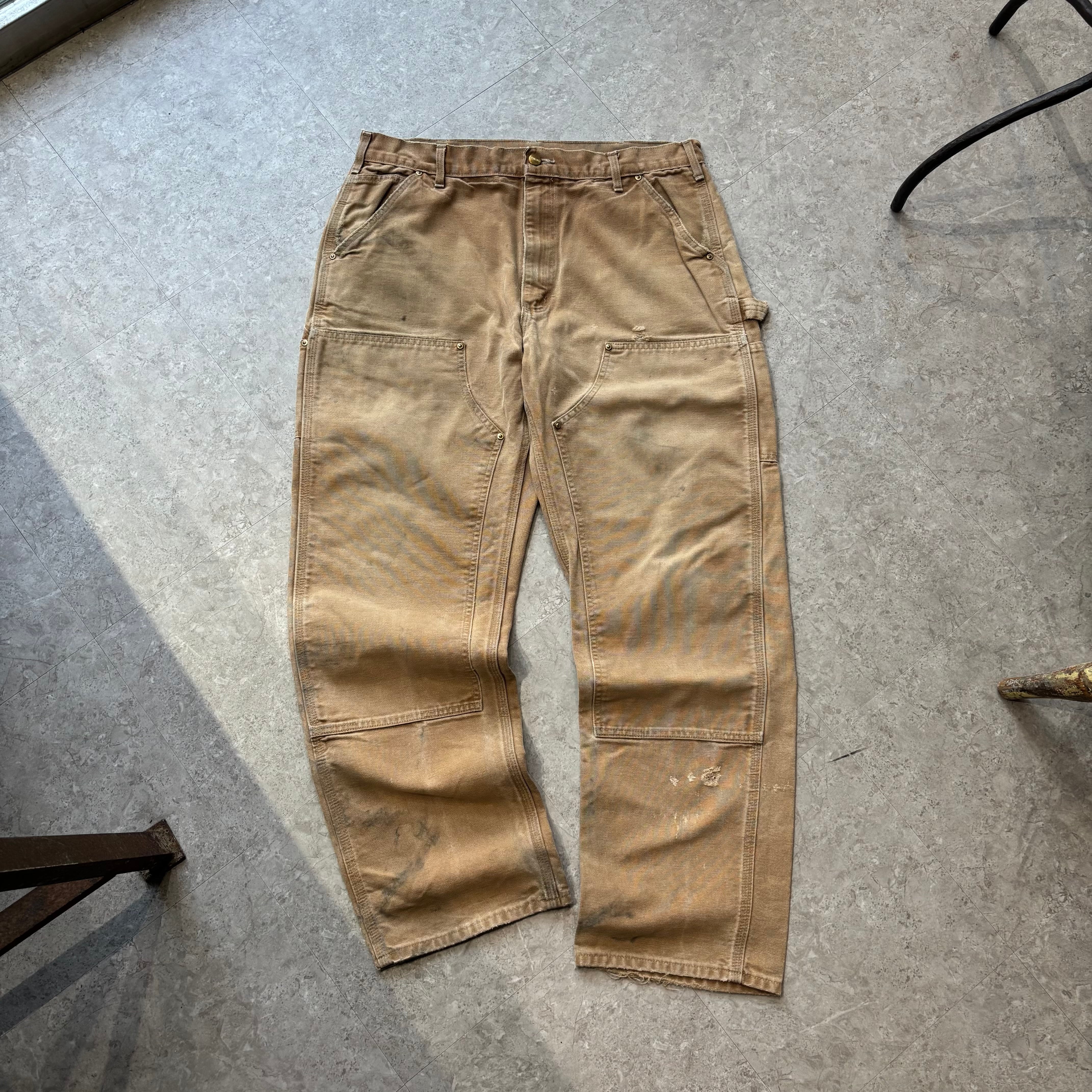 00s Carhartt "Beige" double knee duck work pants【仙台店】