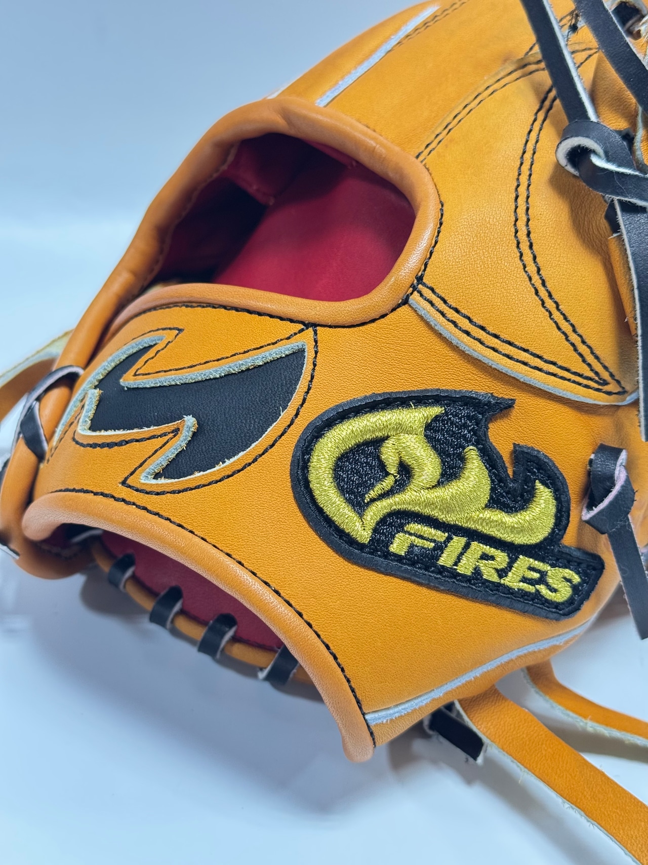 FIRESーファイヤーズ 限定軟式グラブ オールラウンドモデル 限定ラベル コルク×ブラック・画像8