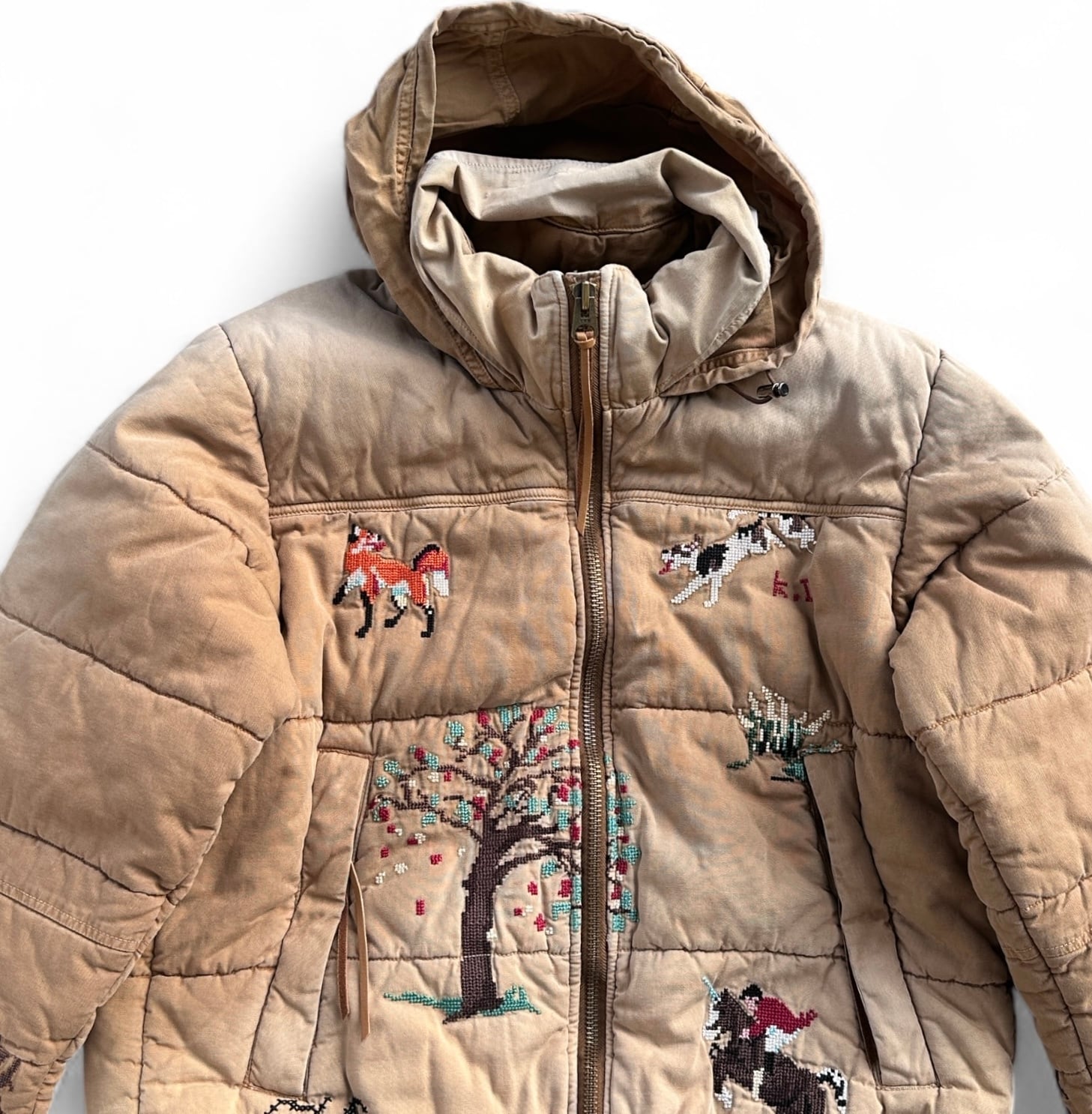 KHOKI  [VINTAGE EFFECT PUFFER JACKET]