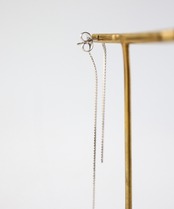 S925トリプルチェーンロングピアス/019274