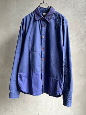 ユーロデザインコットンワークシャツ