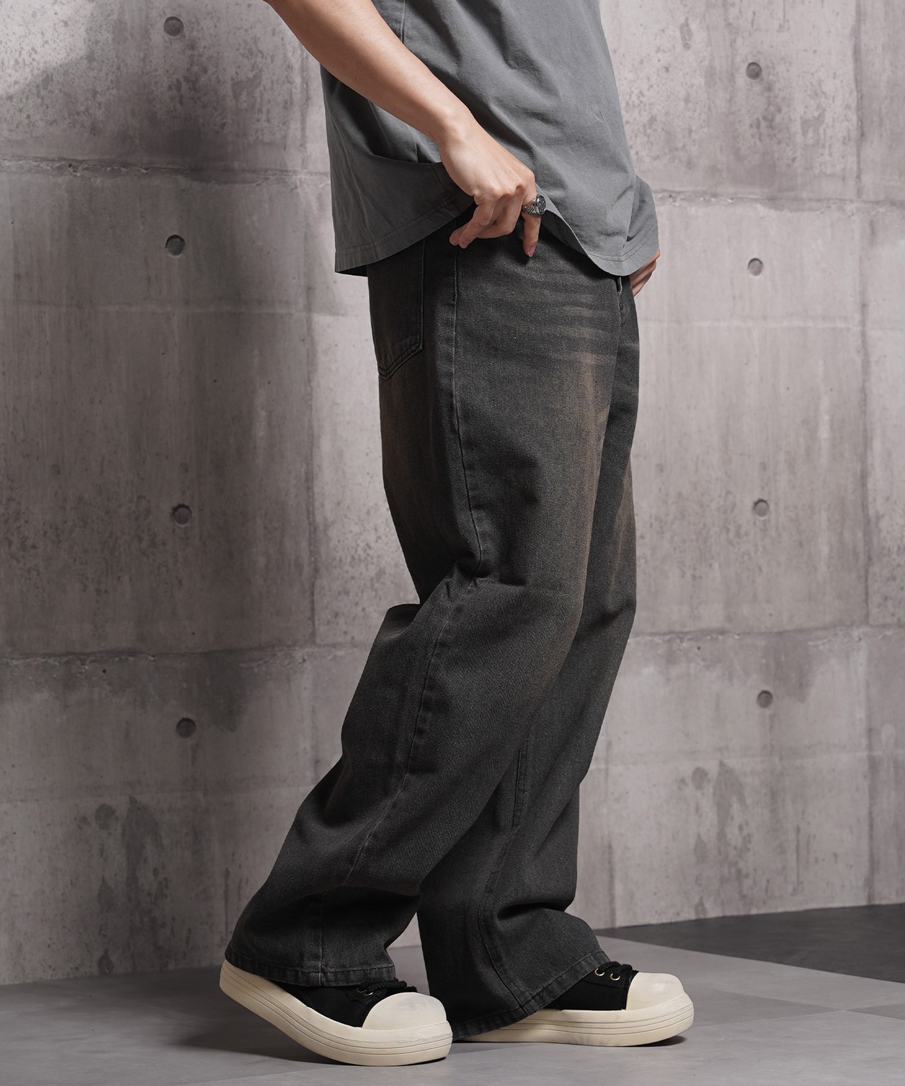 ◆12ozデニム オーバーダイ バギーパンツ◆yn-307tiw