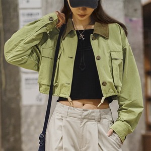 Green Drawstring Multi-Pocket Jacket / グリーン ドローストリング マルチポケット ジャケット