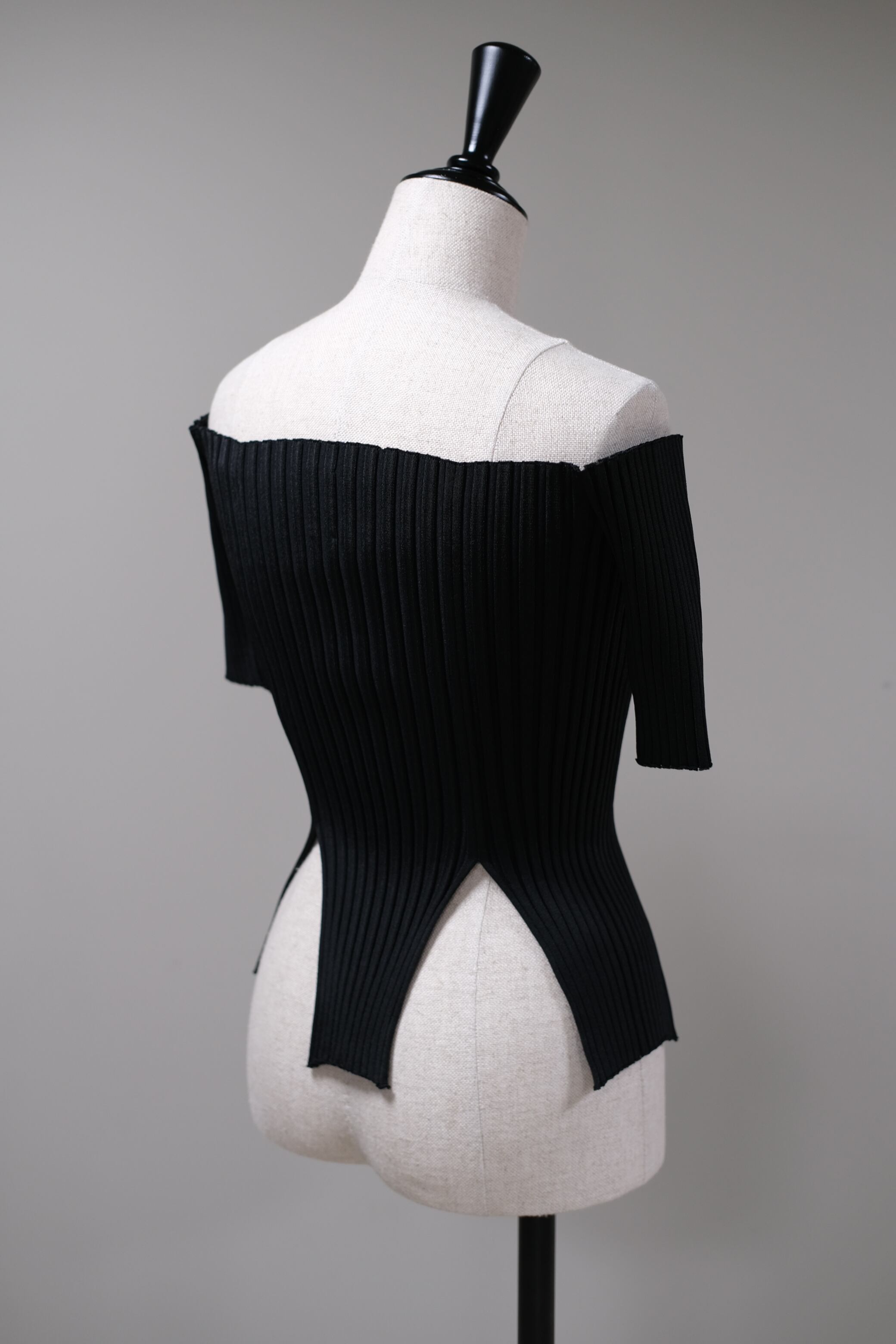 FETICO】rib knit slit top | loop
