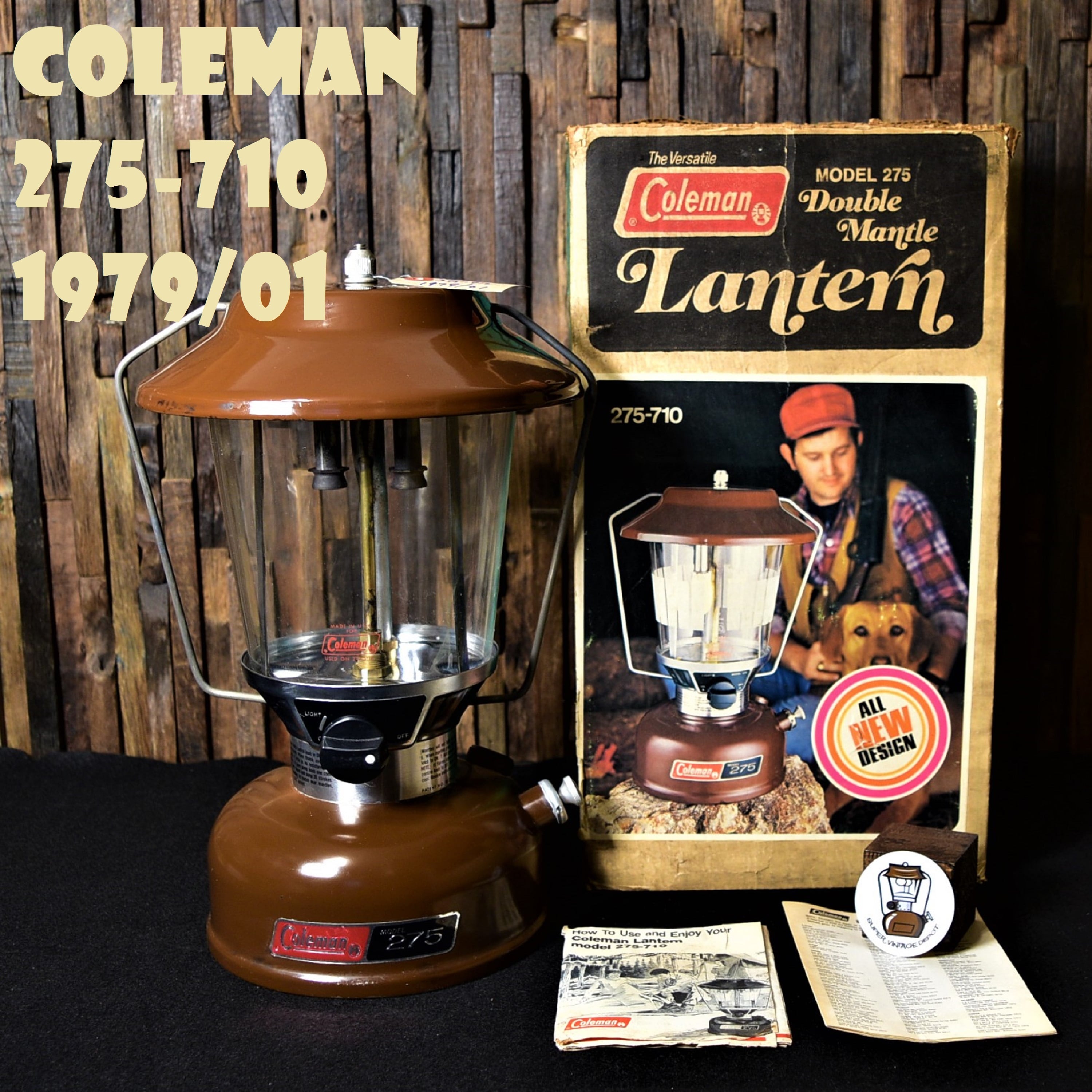 コールマン 275-710 1979年1月製造 ブラウン ツーマントル ランタン COLEMAN ビンテージ 隠れた名品 使用少ない美品  オリジナルグローブ 箱 取扱説明書付き | スーパービンテージデポ【Super Vintage Depot】 powered by BASE