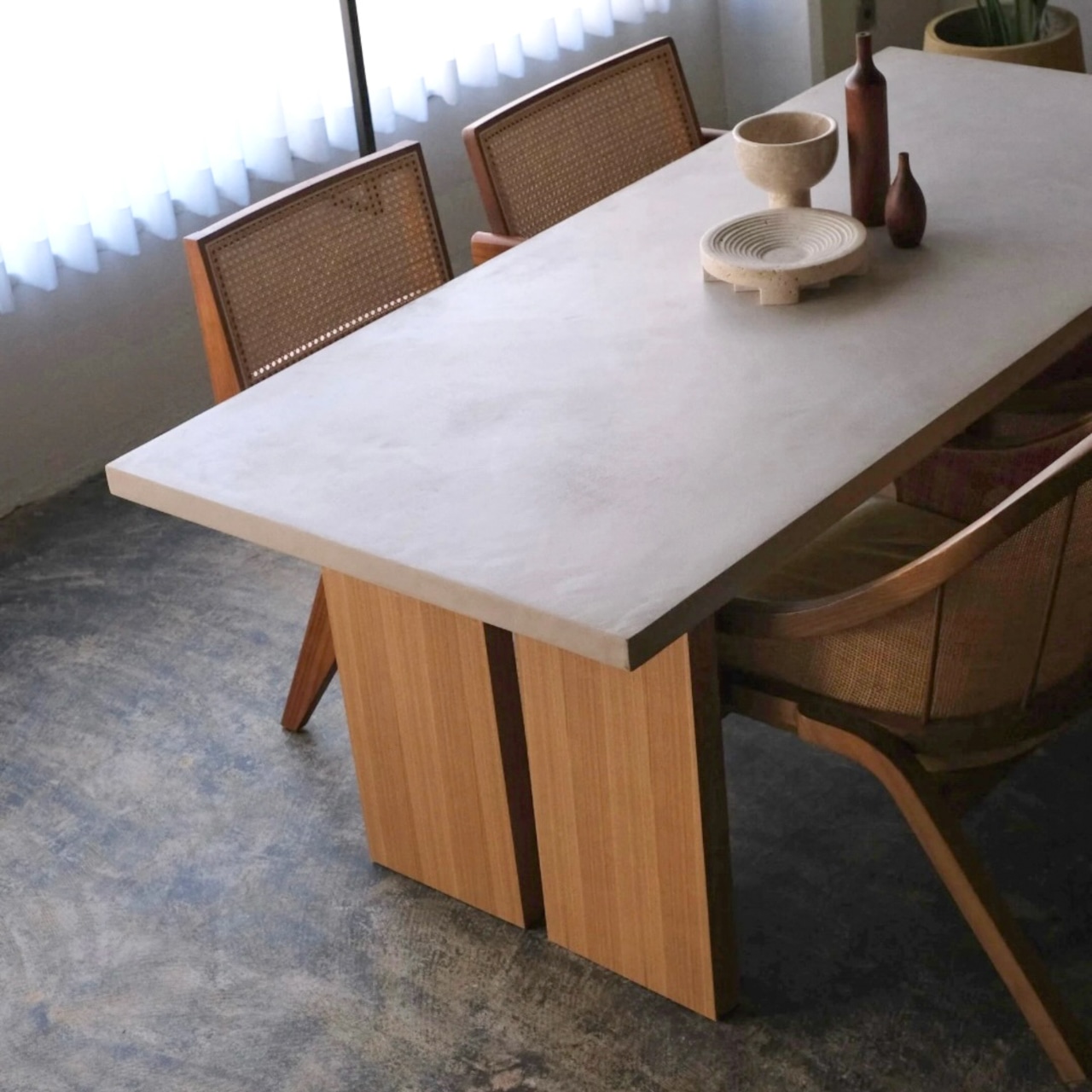 Wood panel Dining table
