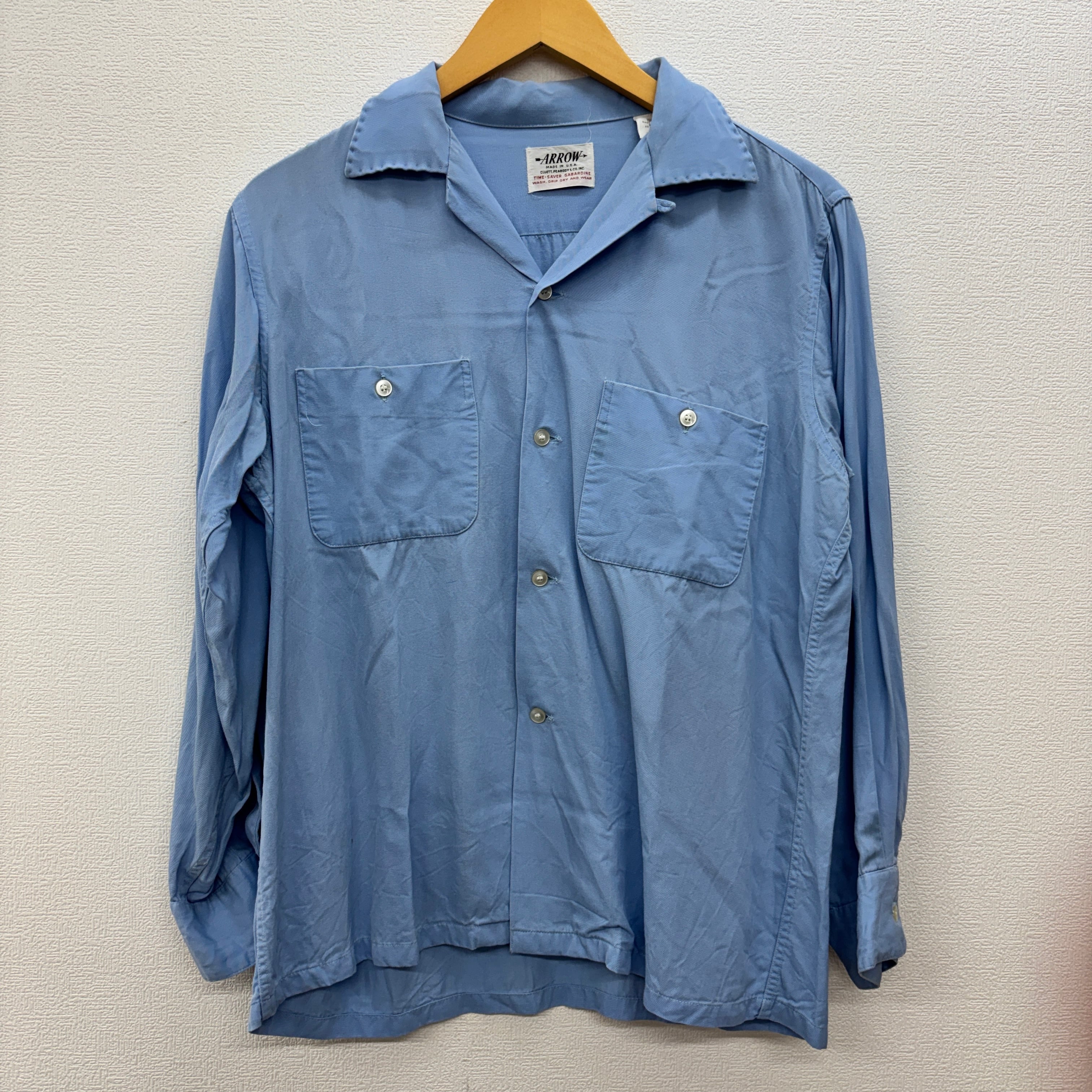 1960'S ARROW SAX SOLID RAYON SHIRT | safarionline