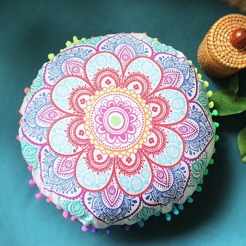 25　クッションカバー　曼陀羅柄　花柄　エスニック　おしゃれ　　ボヘミアン 25 クッションカバー 曼陀羅柄 花柄 エスニック おしゃれ ボヘミアン