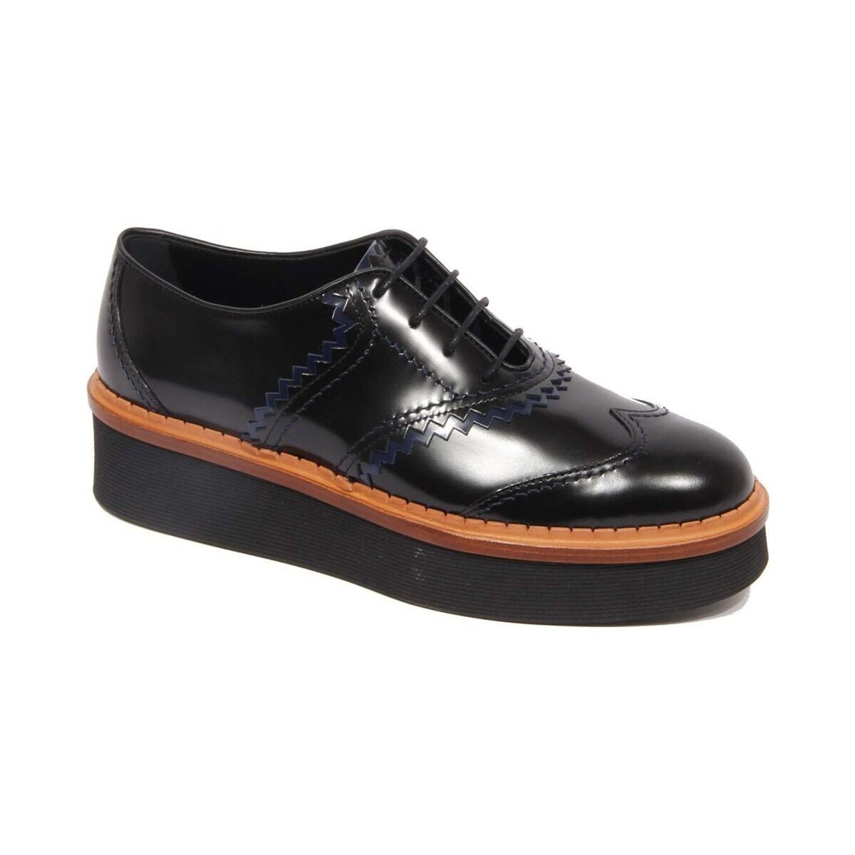 TOD'S トッズ レディース レースアップシューズ レザー ブラック