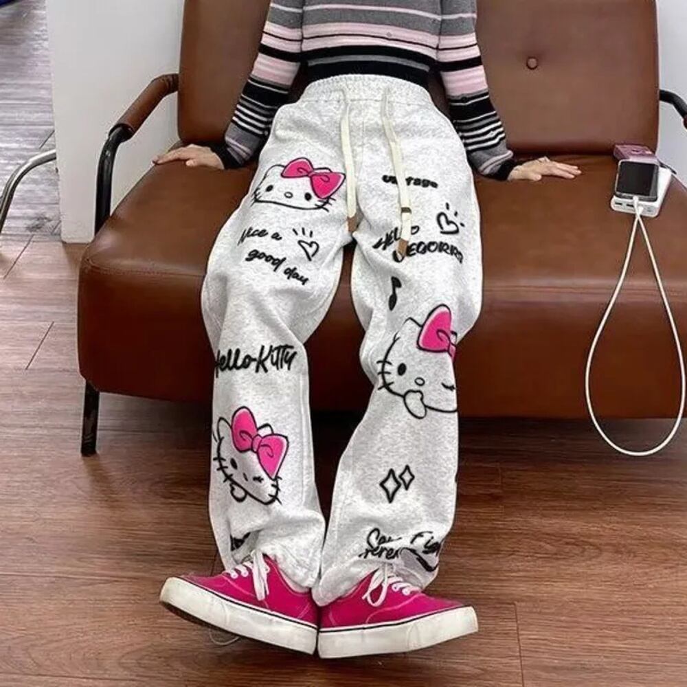 女性のハローキティグレースウェットパンツ,グラフィティストリート