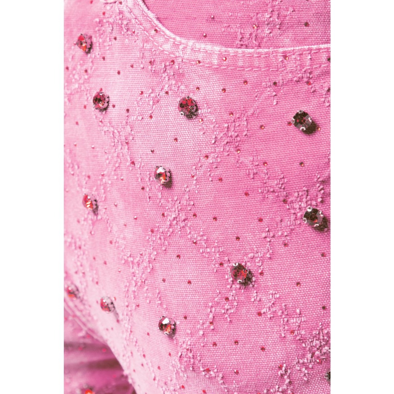 GUAPI / vintage pink embellished denim