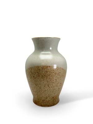 ヴィンテージ雑貨 花柄陶器花瓶（金彩縁取り・和洋折衷デザイン）