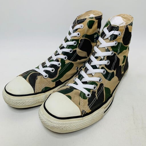 90's CONVERSE コンバース ALL STAR HI オールスターハイ 83カモ復刻 カモフラージュ 迷彩 USA製 US10.5 希少 ヴィンテージBA-1137 RM1506H