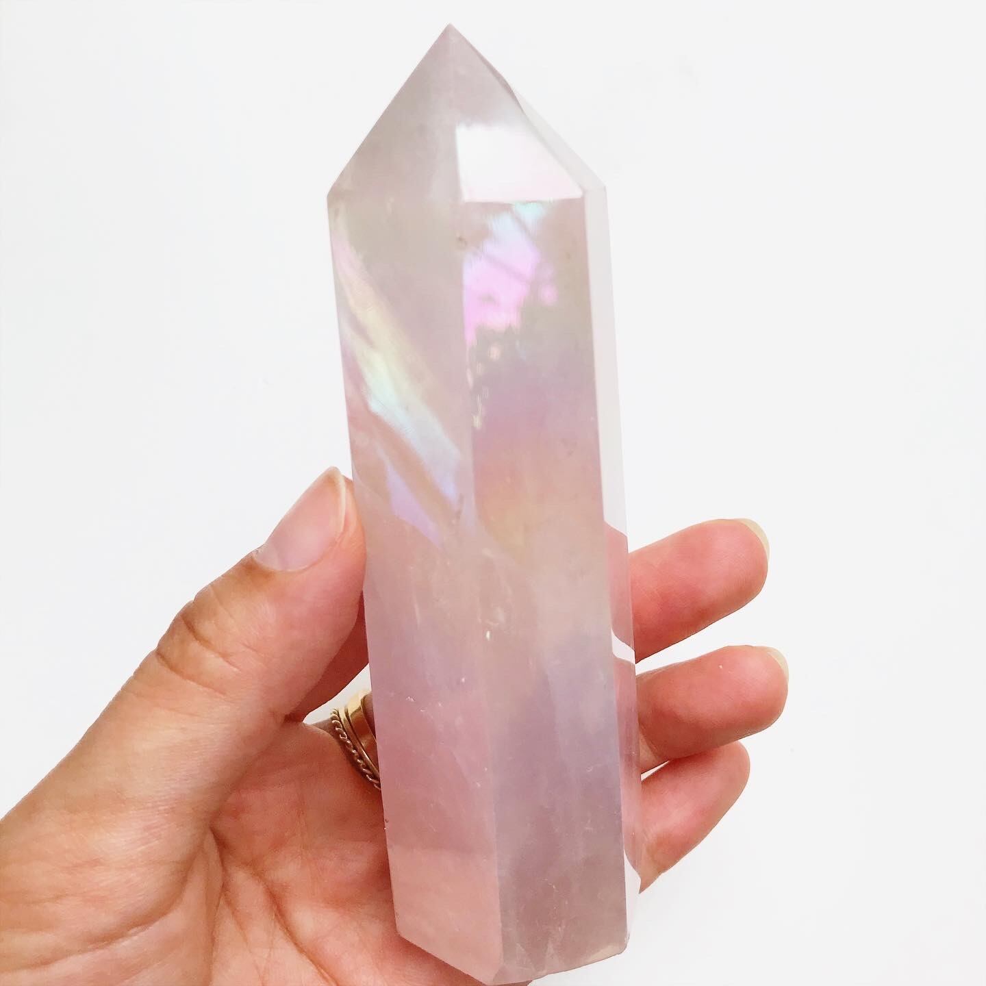 Aura Rose Quartz Point 2