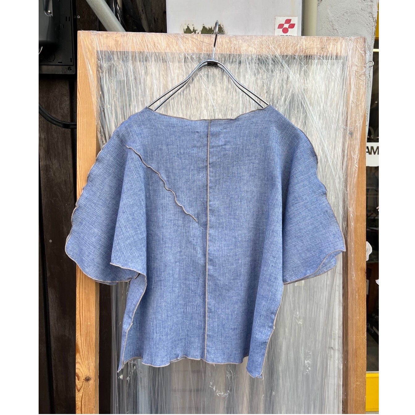kotohayokozawa CREPE TOP (BLUE) TD22S-CTP | IAAAM ONLINE STORE