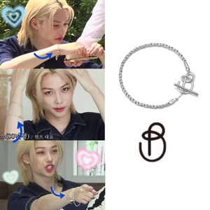 ★Stray Kids フィリックス 着用！【OPEN WORK.S】Signature Essential Toggle Chain Bracelet (White)