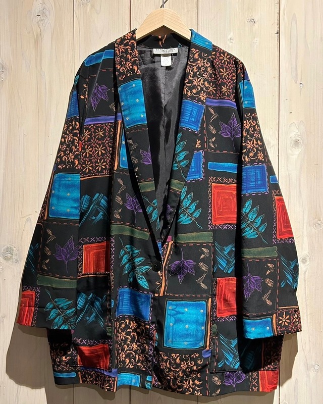 【a.k.a.C.a.k.a vintage】Art Pattern Vintage Loose Tailored Jacket