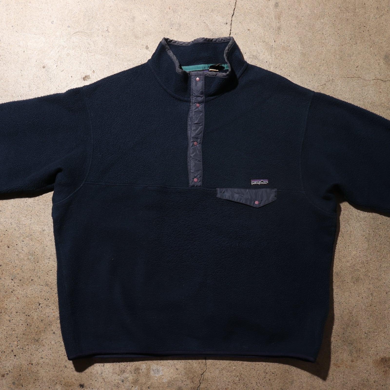 XL 93年 ネイビー 米国製 シンチラ スナップT Patagonia パタゴニア 