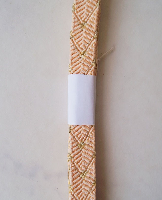 【帯締め】笹浪組　赤香色×金　No.250307①