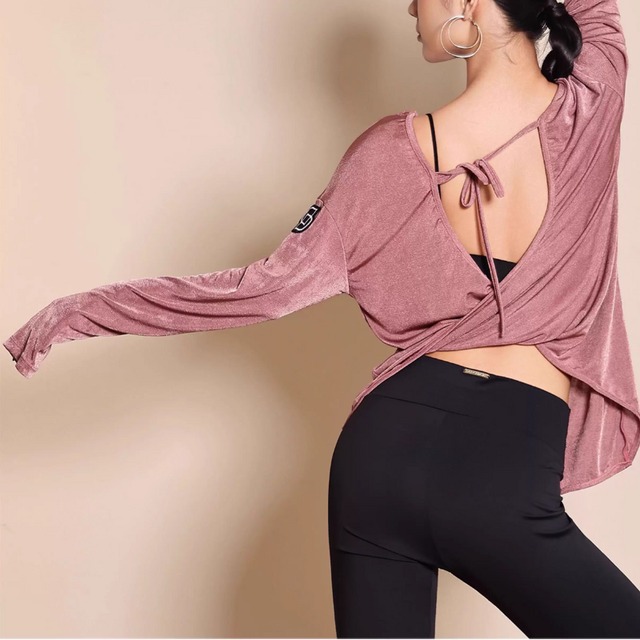 オープンバック ドルマンスリーブ ダンストップス 3col　D00462